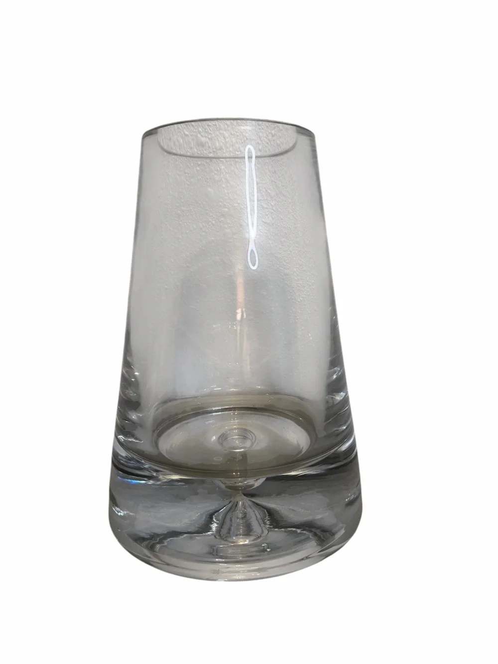 Clear Thick Bottom 7.25” Glass Vase